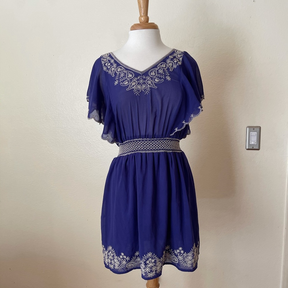 Blue Boho Summer Dress